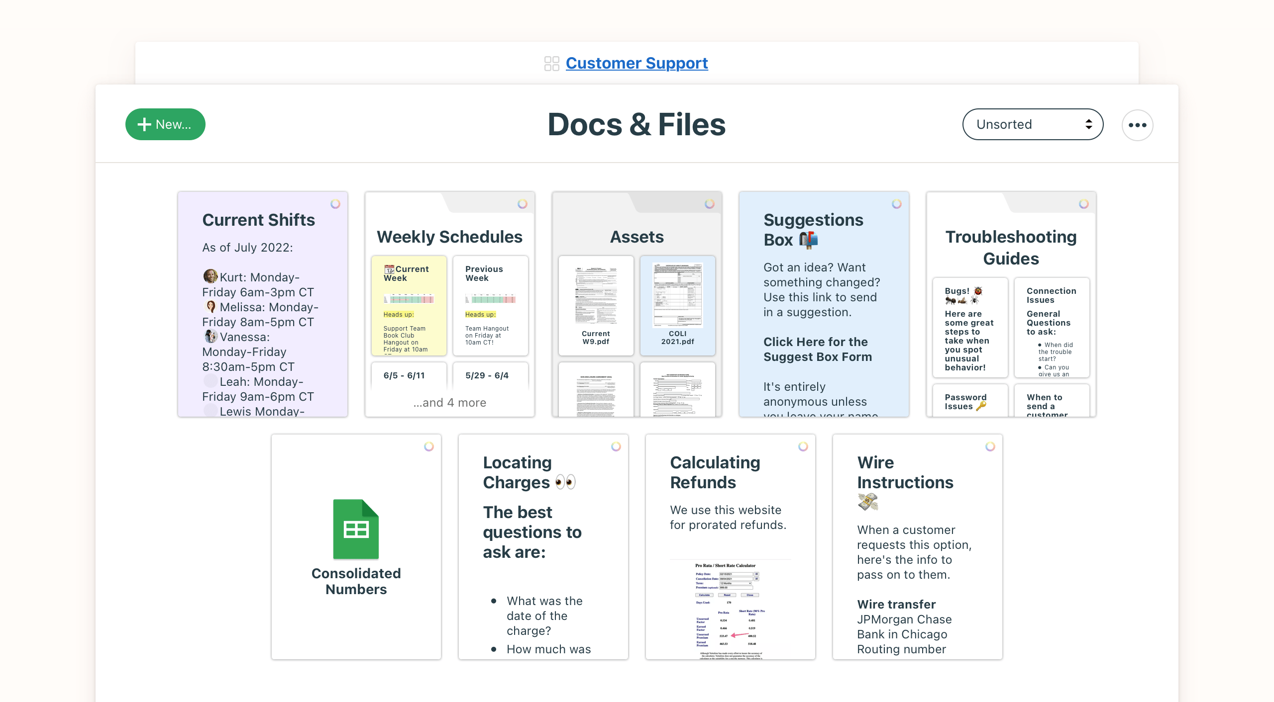 Docs & Files with Folders
